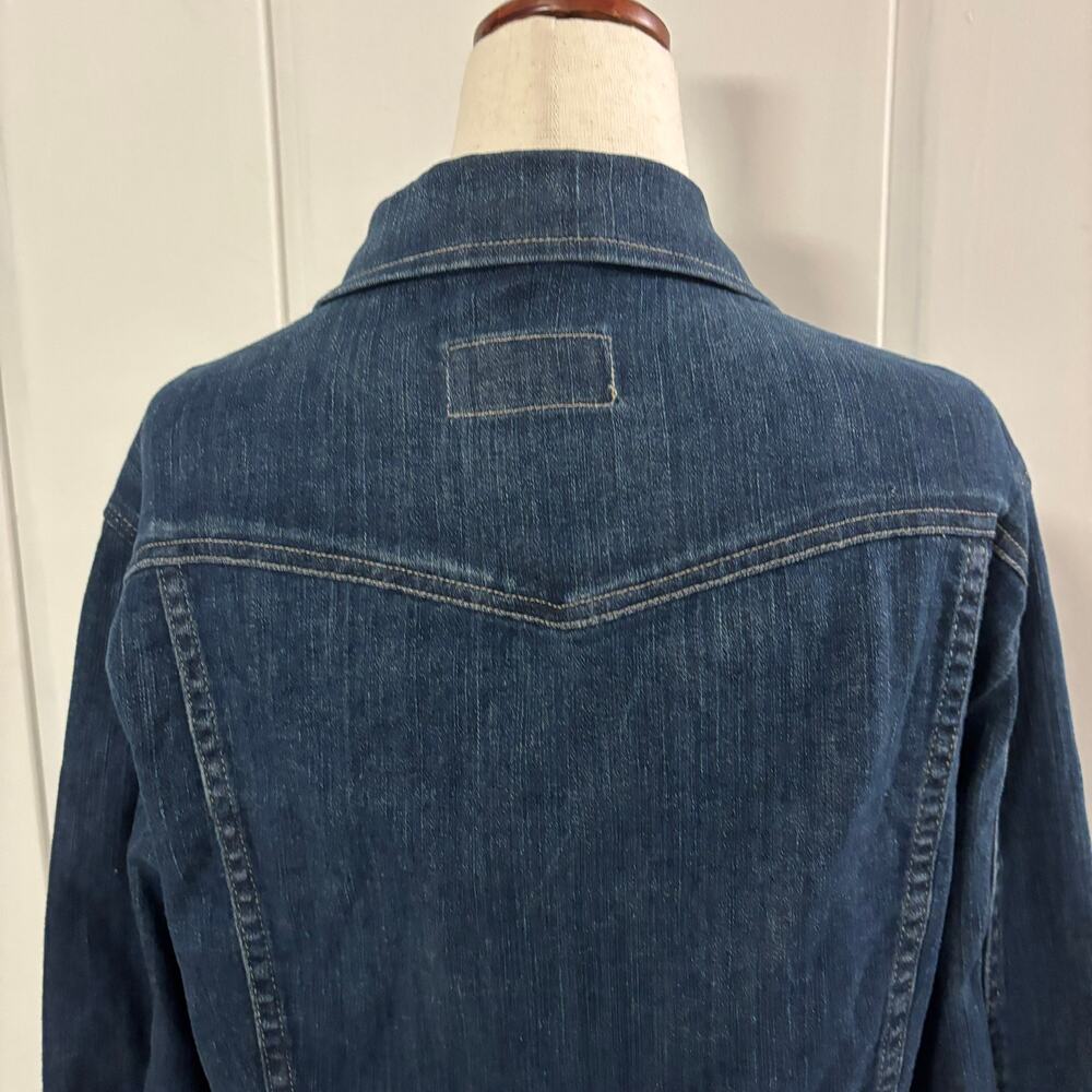 Levi's Women’s Denim Jacket XL Blue Trucker Button Front Excellent - Picture 8 of 12